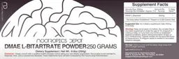 Label for DMAE L-Bitartrate Powder