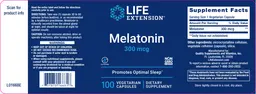 Label for Melatonin 300 mcg