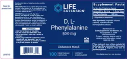 Label for D, L-Phenylalanine 500 mg