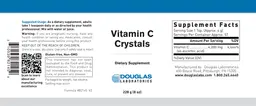 Label for Vitamin C Crystals