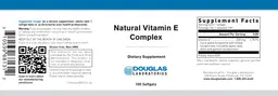 Label for Natural Vitamin E Complex