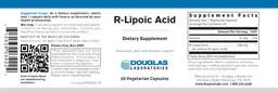 Label for R-Lipoic Acid
