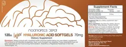 Label for Injuv Hyaluronic Acid Softgels 70 mg