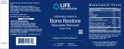 Label for Chewable Tablets Bone Restore Chocolate Flavored