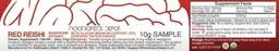 Label for Red Reishi Mushroom Extract