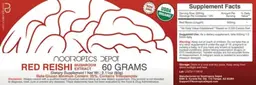 Label for Red Reishi Mushroom Extract