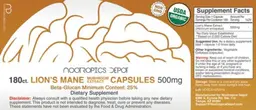 Label for Lion's Mane Mushroom Extract Capsules 500 mg