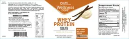 Label for Whey Protein Isolate Vanilla Flavor