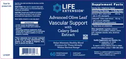 Label for Advanced Olive Leaf Vascular Support with Celery Seed Extract