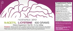 Label for N-Acetyl L-Cysteine 400 grams