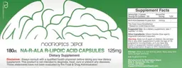 Label for NA-R-ALA R-Lipoic Acid Capsules 125 mg