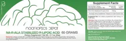 Label for NA-R-ALA Stabilized R-Lipoic Acid
