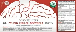 Label for 70% DHA Fish Oil Softgels 1000 mg
