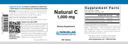 Label for Natural C 1,000 mg