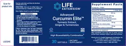 Label for Advanced Curcumin Elite