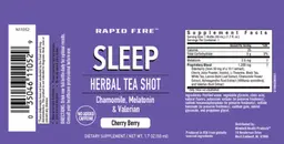 Label for Sleep Herbal Tea Shot Cherry Berry