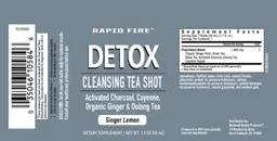 Label for Detox Cleansing Tea Shot Ginger Lemon