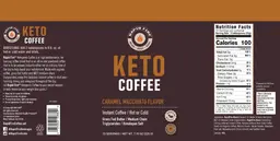 Label for Keto Coffee Caramel Macchiato Flavor