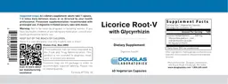 Label for Licorice Root-V with Glycyrrhizin