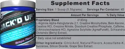 Label for Jack'D Up Grape Flavor