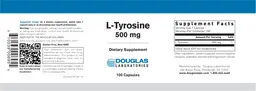 Label for L-Tyrosine 500 mg
