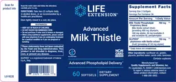 Label for Advanced Milk Thistle