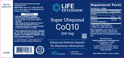 Label for Super Ubiquinol CoQ10 100 mg