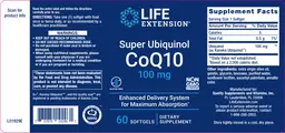 Label for Super Ubiquinol CoQ10 100 mg