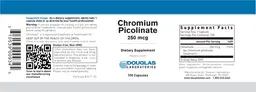 Label for Chromium Picolinate 250 mcg