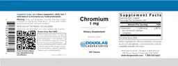 Label for Chromium 1 mg