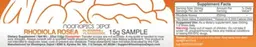 Label for Rhodiola Rosea 3% Rosavins + 1% Salidroside