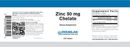 Label for Zinc 50 mg Chelate