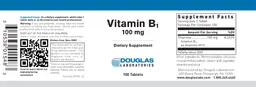 Label for Vitamin B1 100 mg
