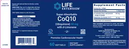 Label for Super-Absorbable Co-Q10 (Ubiquinone) 50 mg with d-Limonene