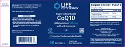 Label for Super-Absorbable CoQ10 (Ubiquinone) 100 mg with D-Limonene