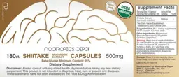 Label for Shiitake Mushroom Extract Capsules 500 mg