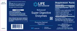 Label for Enhanced Super Digestive Enzymes