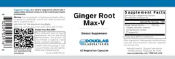 Label for Ginger Root Max-V