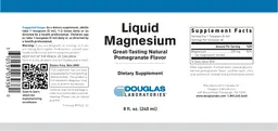 Label for Liquid Magnesium Great-Tasting Natural Pomegranate Flavor