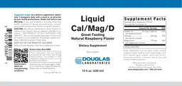 Label for Liquid Cal/Mag/D Great-Tasting Natural Raspberry Flavor