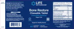 Label for Bone Restore Chewable Tablet Chocolate Flavored Sugar-Free