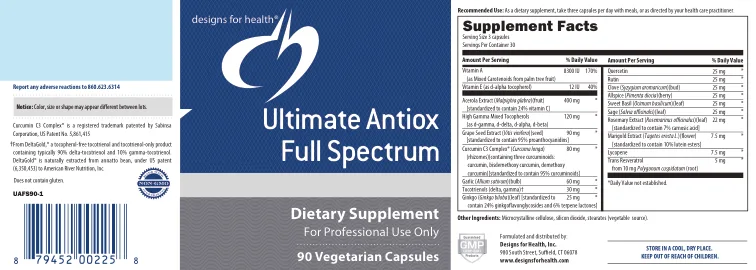 Label for Ultimate Antiox Full Spectrum
