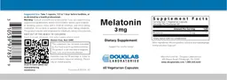 Label for Melatonin 3 mg