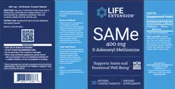 Label for SAMe 400 mg