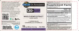 Label for CBD+ Sleep
