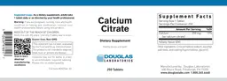 Label for Calcium Citrate