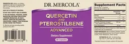Label for Quercetin and Pterostilbene Advanced