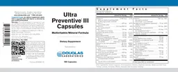 Label for Ultra Preventive III Capsules