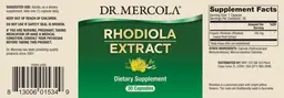 Label for Rhodiola Extract