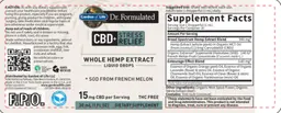 Label for CBD+ Stress Relief
